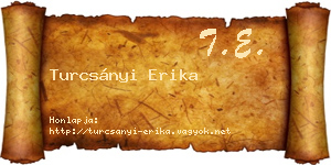 Turcsányi Erika névjegykártya